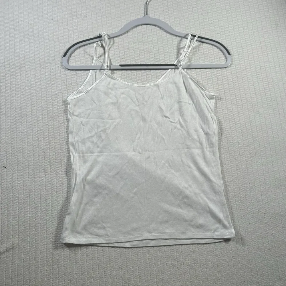 Victoria’s Secret Women’s White Cami Tank Top Size Large Adjustable Straps